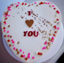 Heart-Shaped Cake - Vanilla Cake filled with Manjar and Buttercream frosting
