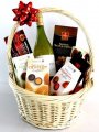 SKU 112 White Chilean Wine & sweets gift basket