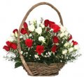 SKU 69 Romantic Basket of red and white roses