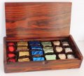 Deluxe Cocobolo box with chocolates