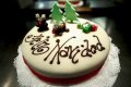 SKU 141 Vanilla cake covered with marzipan, christmas