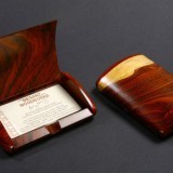ROSEWOOD COCOBOLO BUSINESS CARD BOX