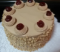 Vanilla Cake filled with Manjar and Mocha Frosting