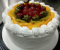 Vanilla Sponge Cake filled with pastry cream and fruit and Chantilly  Frosting